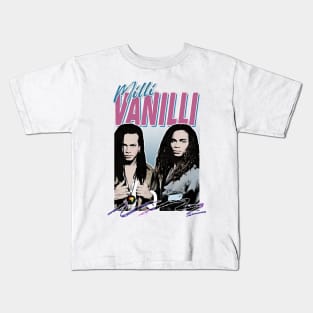 Milli Vanilli - 80's Fanart Aesthetic Design Tribute Kids T-Shirt